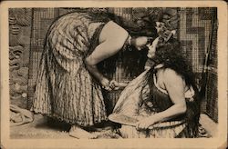 "Hongi", Maori Salutation Postcard