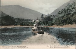 Ohura, leaving Pipiriki, Wanganuui River New Zealand Postcard Postcard Postcard