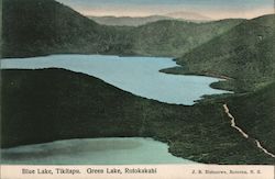 Blue Lake, Tikitapu and Green Lake, Rotokakahi Postcard