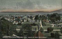 Rotorua Sanatorium Grounds from Tower of New Bath House New Zealand Postcard Postcard Postcard