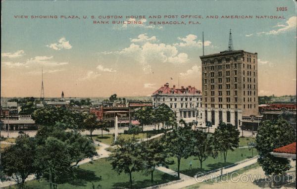 View Showing Plaza, U.S. Custom House and Post Office, and American ...