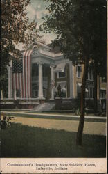 Commandant's Headquarters, State Soldiers' Home Lafayette, IN Postcard Postcard Postcard