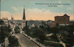 Woodward Avenue, North of Grand Circus Park Postcard