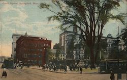 Court Square Springfield, MA Postcard Postcard Postcard