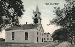 Church and Parsonage East Dennis, MA Postcard Postcard Postcard