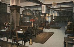 Corner of Lobby, Hotel Stewart, Geary, near Powell Sts. Postcard