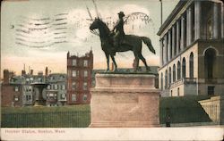 Hooker Statue Postcard