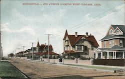 Residential - 4th Avenue Looking West Calgary, AB Canada Alberta Postcard Postcard Postcard