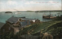 Boat and Ferry Wharves Lubec, ME Postcard Postcard Postcard