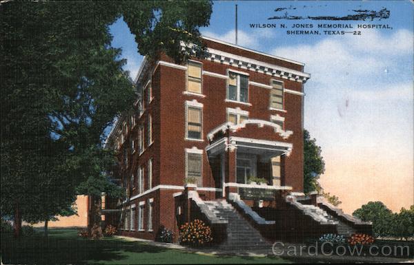 Wilson N Jones Memorial Hospital Sherman Tx Postcard