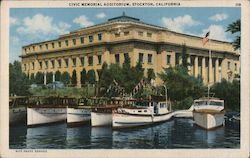 Civic Memorial Auditorium Stockton, CA Hitt Photo Service Postcard Postcard Postcard