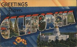 Greetings from California Large Letter Postcard Postcard Postcard