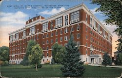 West Wing, St. Mary's Hospital - Operating Rooms on Top Floor Postcard