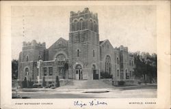 First Methodist Church Winfield, KS Postcard Postcard Postcard