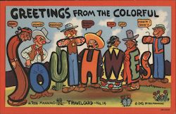 Greetings from the Colorful Southwest Postcard