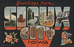 Greetings from Sioux City, Iowa Postcard