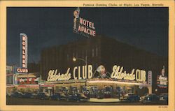 Famous Gaming Clubs, At Night Postcard