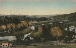 View up the Contocook River Valley Postcard