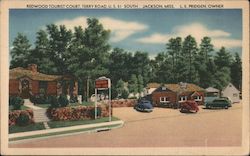 Redwood Tourist Court Jackson, MS Postcard Postcard Postcard