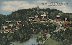 Aerial View of Piney Woods School Postcard