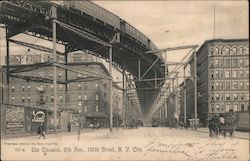 The Elevated, 8th Ave., 110th Street Postcard