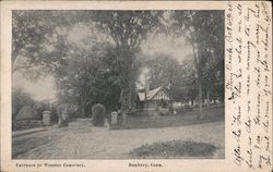 Entrance to Wooster Cemetery Postcard