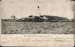 Boston Light, Entrance to Harbor Massachusetts Postcard Postcard Postcard