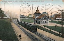 Revere Beach & Lynn R.R. Station Postcard