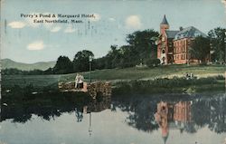 Perry's Pond & Marquard Hotel East Northfield, MA Postcard Postcard Postcard