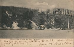 Bathing Houses & Bayles Hill, Long Island Port Jefferson, NY Postcard Postcard Postcard