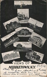 Views of Middletown, N.Y. Postcard