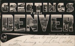 Greetings From Denver Colorado Postcard Postcard Postcard