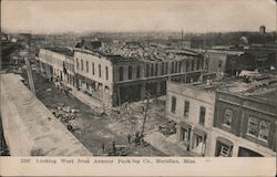 Looking West from Armour Packing Company Meridian, MS Postcard Postcard Postcard