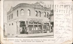 China Oriental Curio Co, Importers and Dealers in China and Japan Curios. 526-528 North Los Angeles St. California Postcard Post Postcard