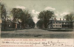 Winthrop Street and Old Ladies Home Augusta, ME Postcard Postcard Postcard