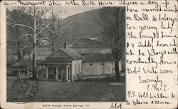 Bath House Warm Springs, VA Postcard Postcard Postcard