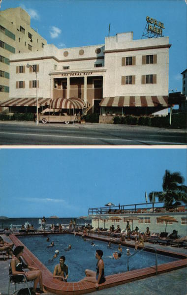 Coral Reef Hotel Miami Beach, FL Postcard