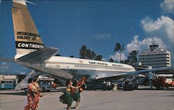 New Intercontinental Golden Fan Jet Honolulu, HI Postcard Postcard Postcard