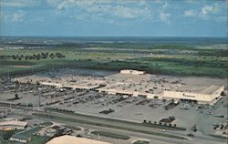 Aerial View of Edison Mall Shopping Center on Cleveland Avenue Postcard