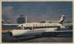 Delta DC-9 FanJet Aircraft Large Format Postcard Large Format Postcard Large Format Postcard