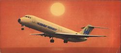 Come fly the Sun Hughes Airwest Super DC-9 Aircraft Large Format Postcard Large Format Postcard Large Format Postcard