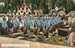 Burmese National Dance Myanmar Postcard Postcard Postcard