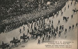 Funeral of King Edward the VII, The procession coming out from Hyde Park Postcard