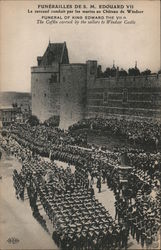 Funeral of King Edward the VII, The coffin carried by the sailors to Windsor Castle Royalty Postcard Postcard Postcard