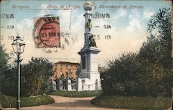 Zaragoza. Plaza de Aragon y Monumento de Lanuza Spain Postcard Postcard Postcard