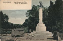 Gibraltar, The Monument of the Duke of Wellington Spain Postcard Postcard Postcard