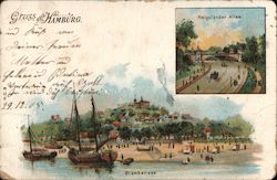 Greetings - Blankenese and Helgoländer Allee Hamburg, Germany Postcard Postcard Postcard