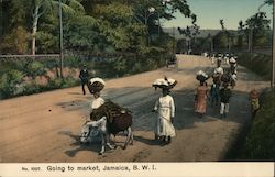 Going to Market, Jamaica, B.W.I. Postcard Postcard Postcard