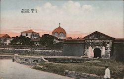 Parian Gate - Manila, P.I. Postcard