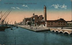 PORT-SAID - Panoramic view of the Quay Cairo, Egypt Africa Postcard Postcard Postcard